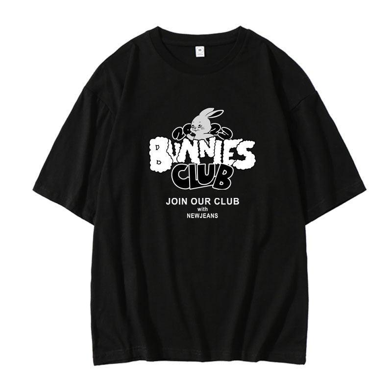 NEWJEANS BUNNIES CLUB T-SHIRTS 100% COTTON (various colors)