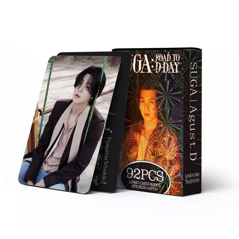 PHOTOCARDS SUGA: ROAD TO D'DAY 92 PCS (60 PHOTOCARDS + 32 STICKERS)