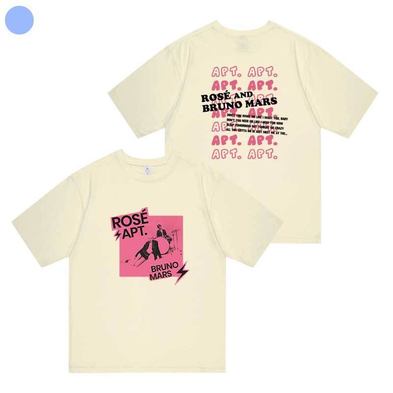 ROSÉ (BLACKPINK) AND BRUNO MARS APT T-SHIRT 100% COTTON