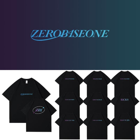 ZB1 ZEROBASEONE T-SHIRTS 100% COTTON - WHITE AND BLACK