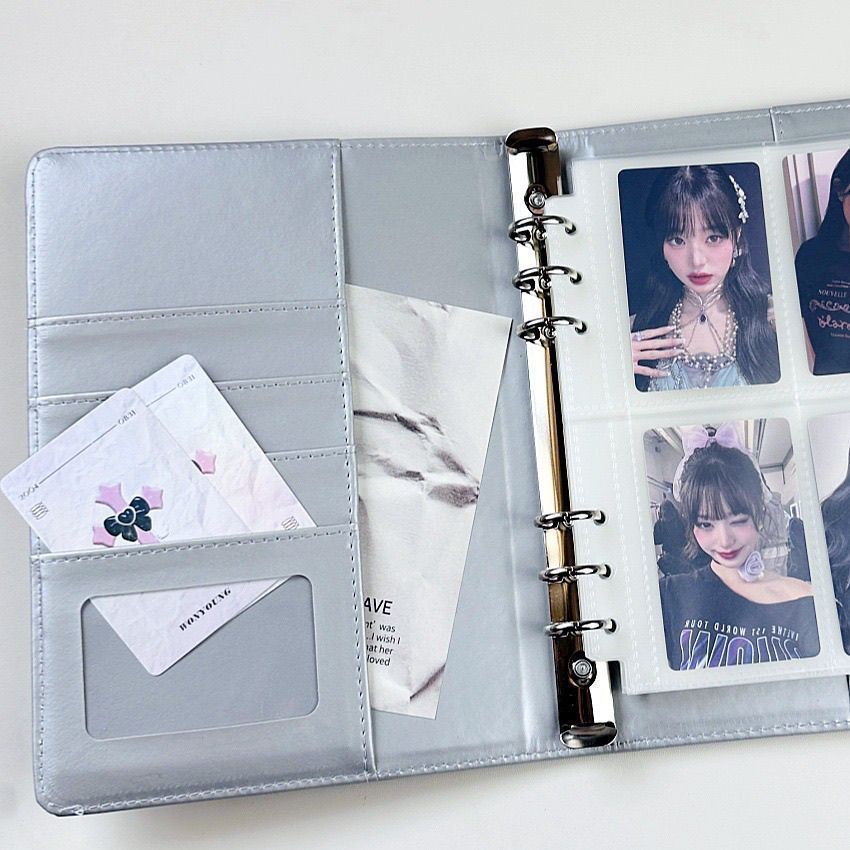PHOTOCARD HOLDERS BINDER A5 + 20 DOUBLE-SIDED PLASTIC SHEETS (160 SPACES)