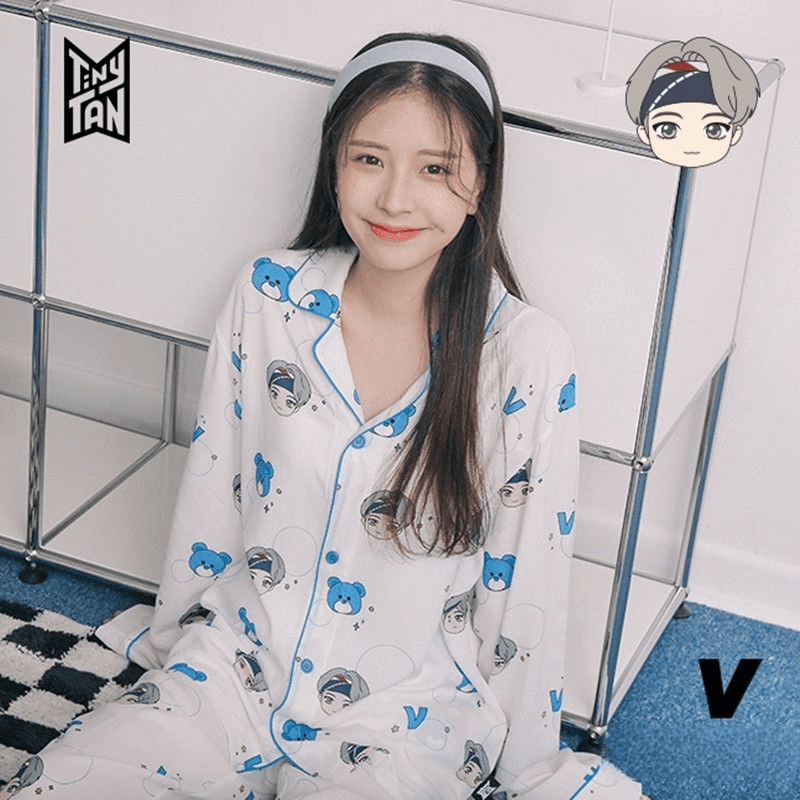 BTS MERCH  TINY TAN MIC DROP PAJAMAS (all members)