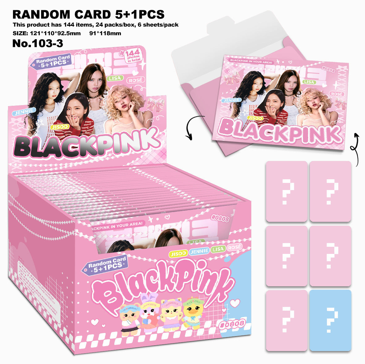 SURPRISE PHOTOCARDS BOX (Multiple Groups) 24 packs 144 items