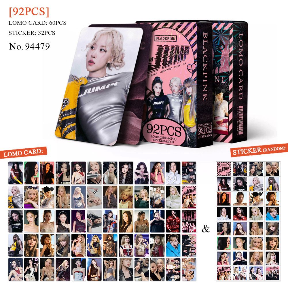 PHOTOCARDS BLACKPINK JUMP 92 PCS(60 CARDS+32 STICKERS)